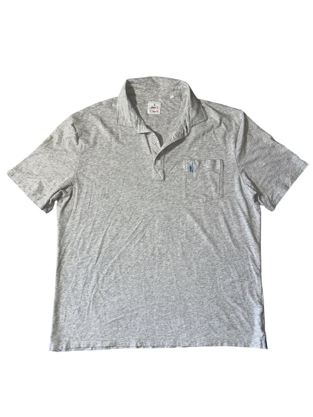 Johnnie-O mens XL heather grey soft cotton modal casual polo shirt EUC